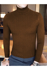 Textured Pattern Turtleneck Cashmere High Neck