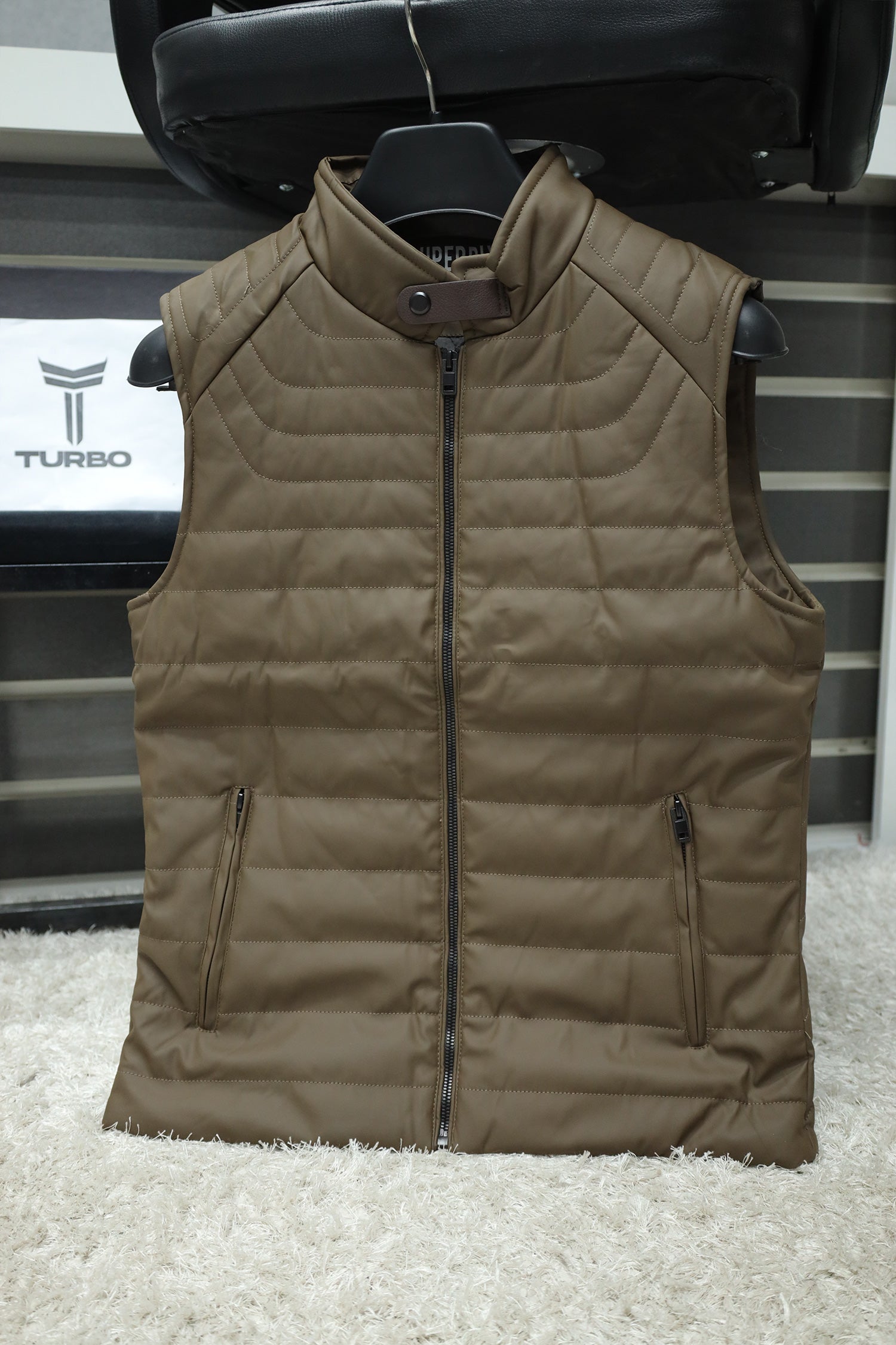 Stand Up Collar Quilted Imported Men's Gilet