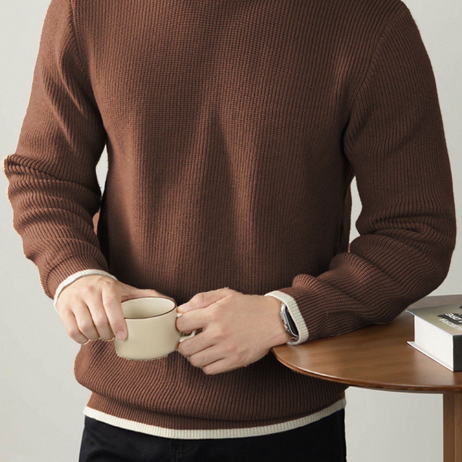 Turbo Ribbed RoundNeck Imported Men's Sweater