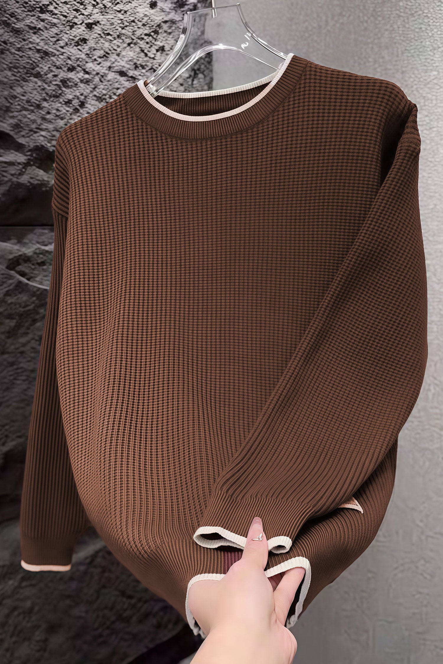 Turbo Ribbed RoundNeck Imported Men's Sweater
