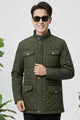 Button Placket Motif Imported Puffer Jacket
