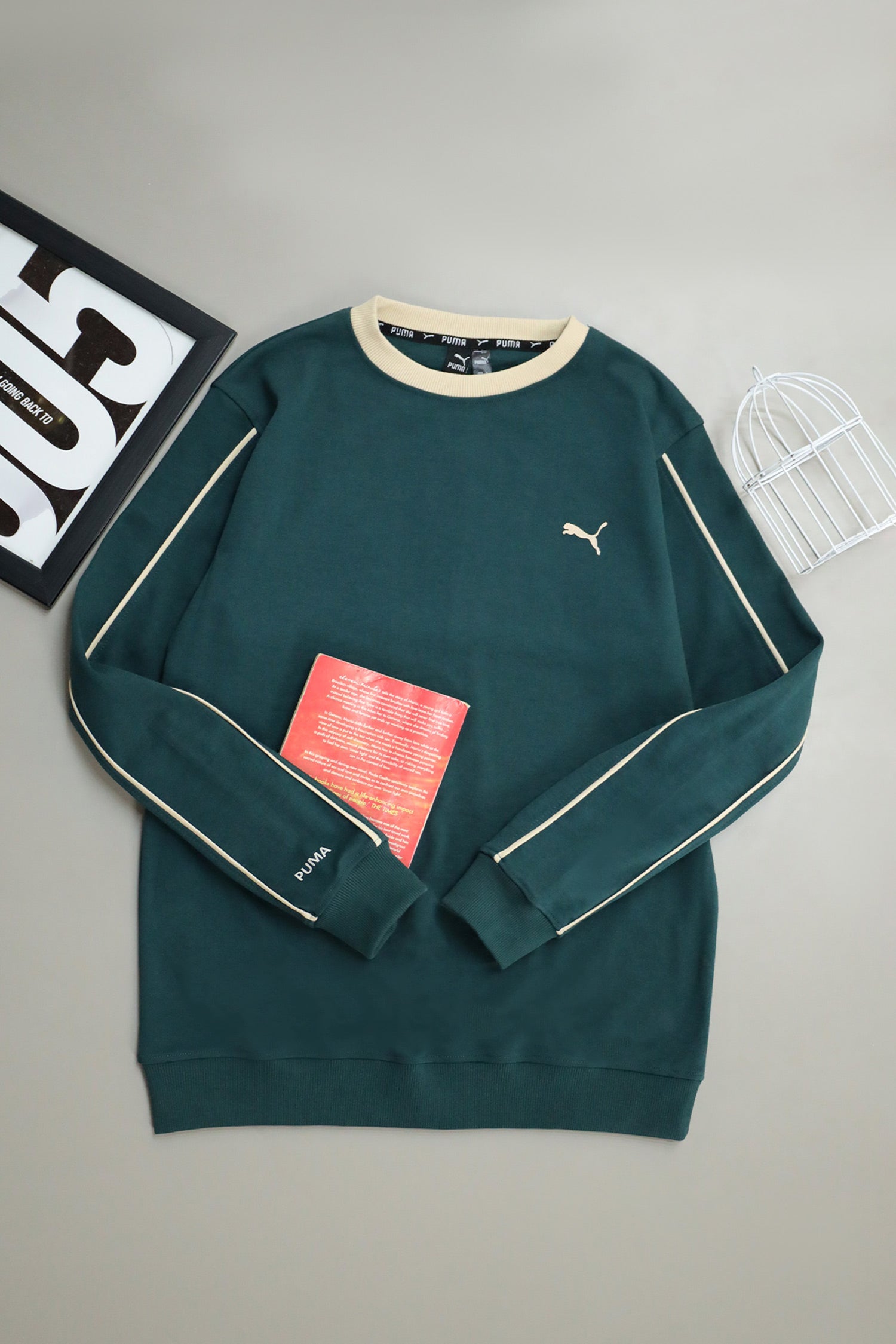 Pma Nocturne Stripe Round Neck Imported Men's Sweatshirt