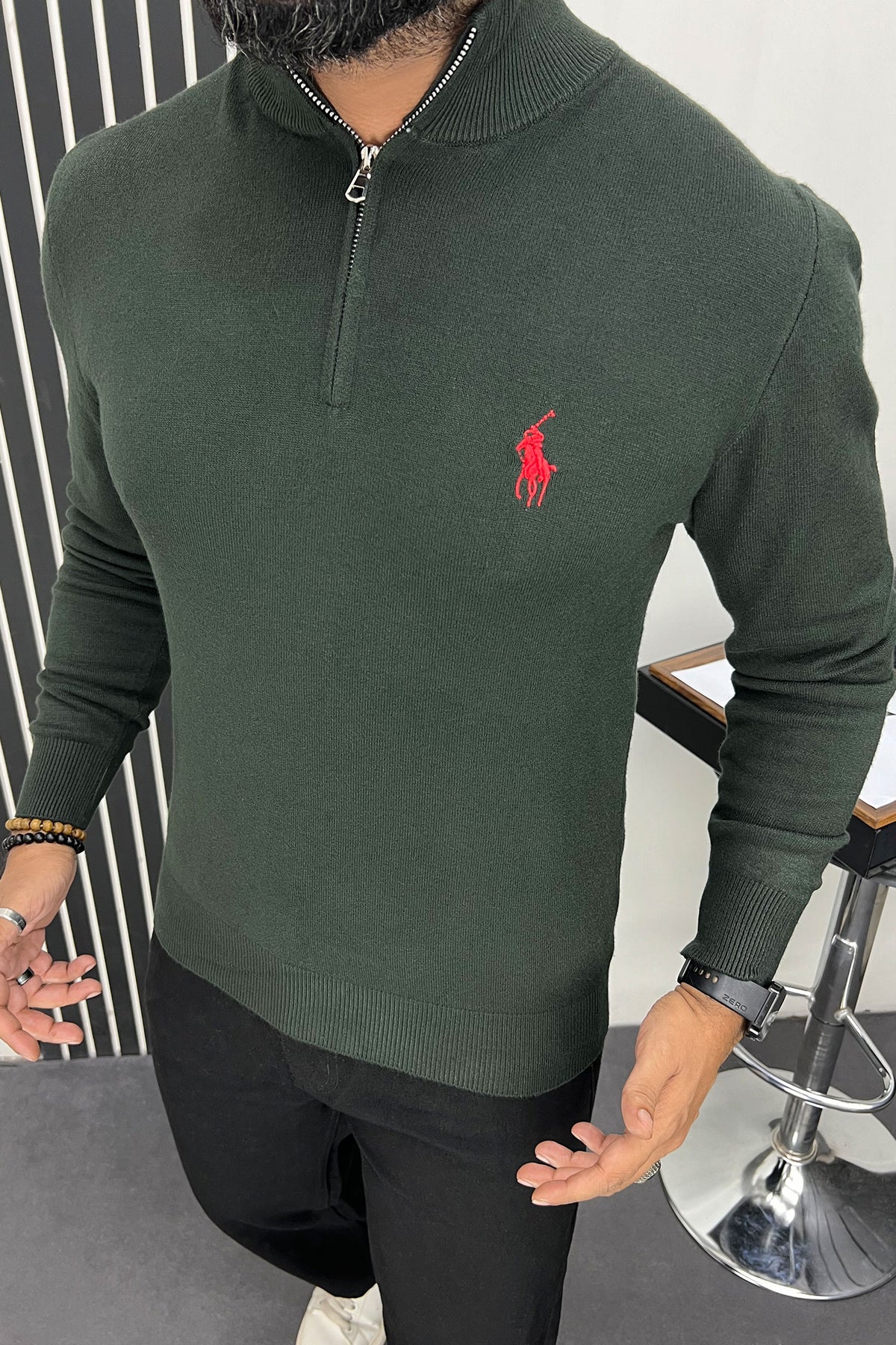 Rph Lren Polo Half Zip Style Imported Men's Sweatshirt