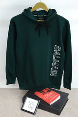 Blman  Embroidered Typography Essential Fleece Hoodie