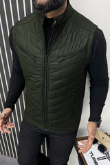 Winter Insulated PU Leather Imported Men's Gilet