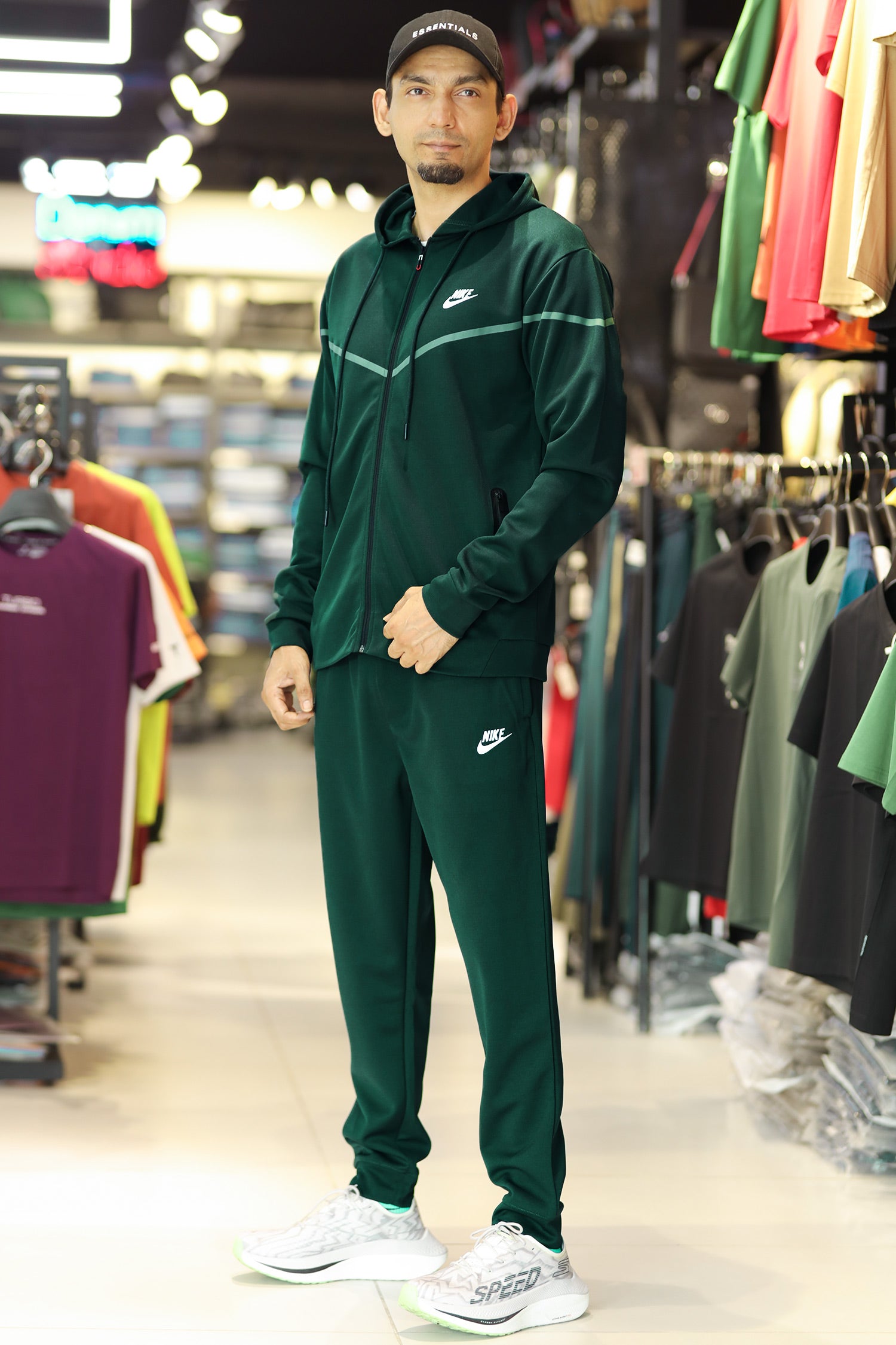Nke Tech Fleece Mock Neck Hoodie Zipper Tracksuit