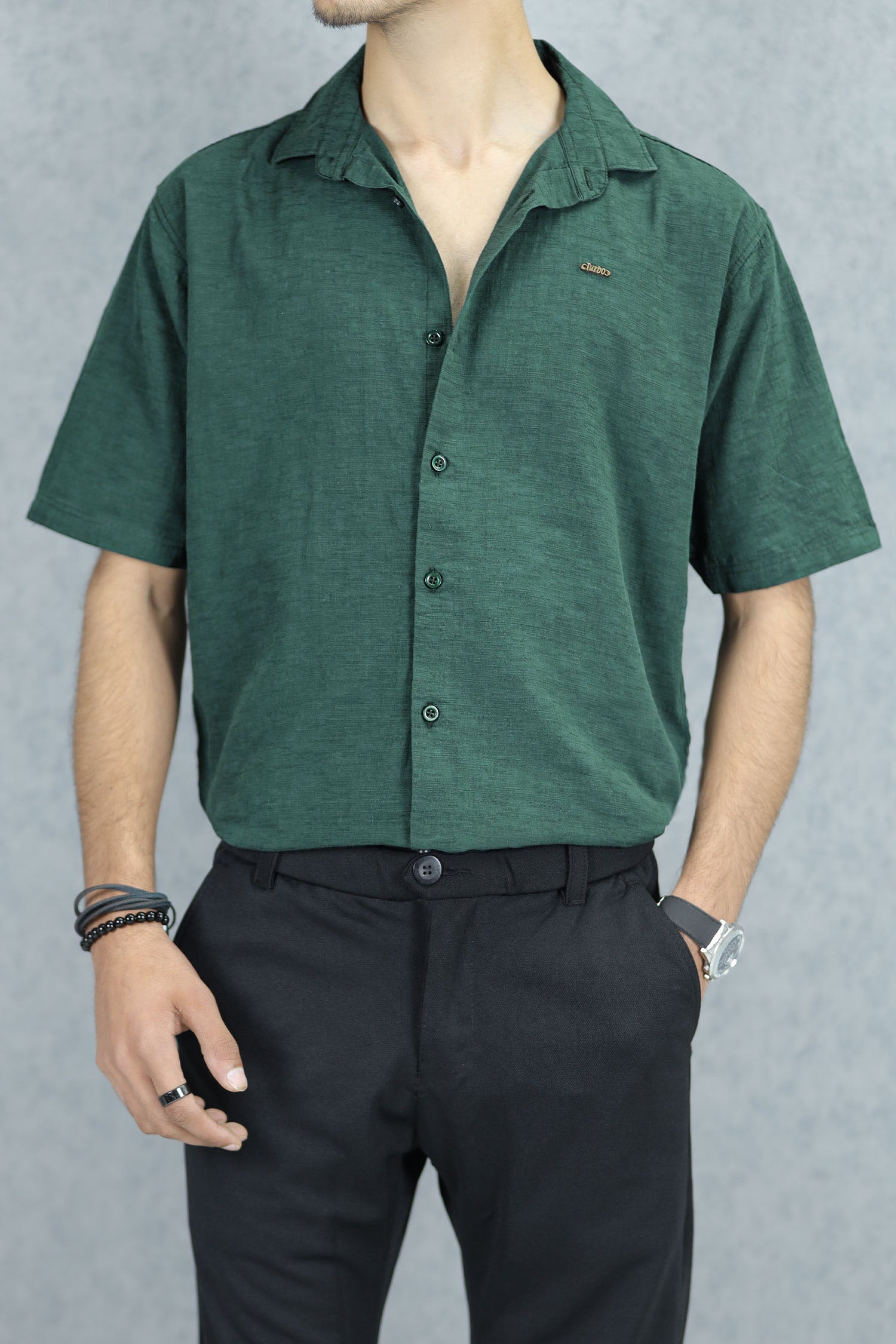 Turbo Textured Relaxed Fit Casual Shirt