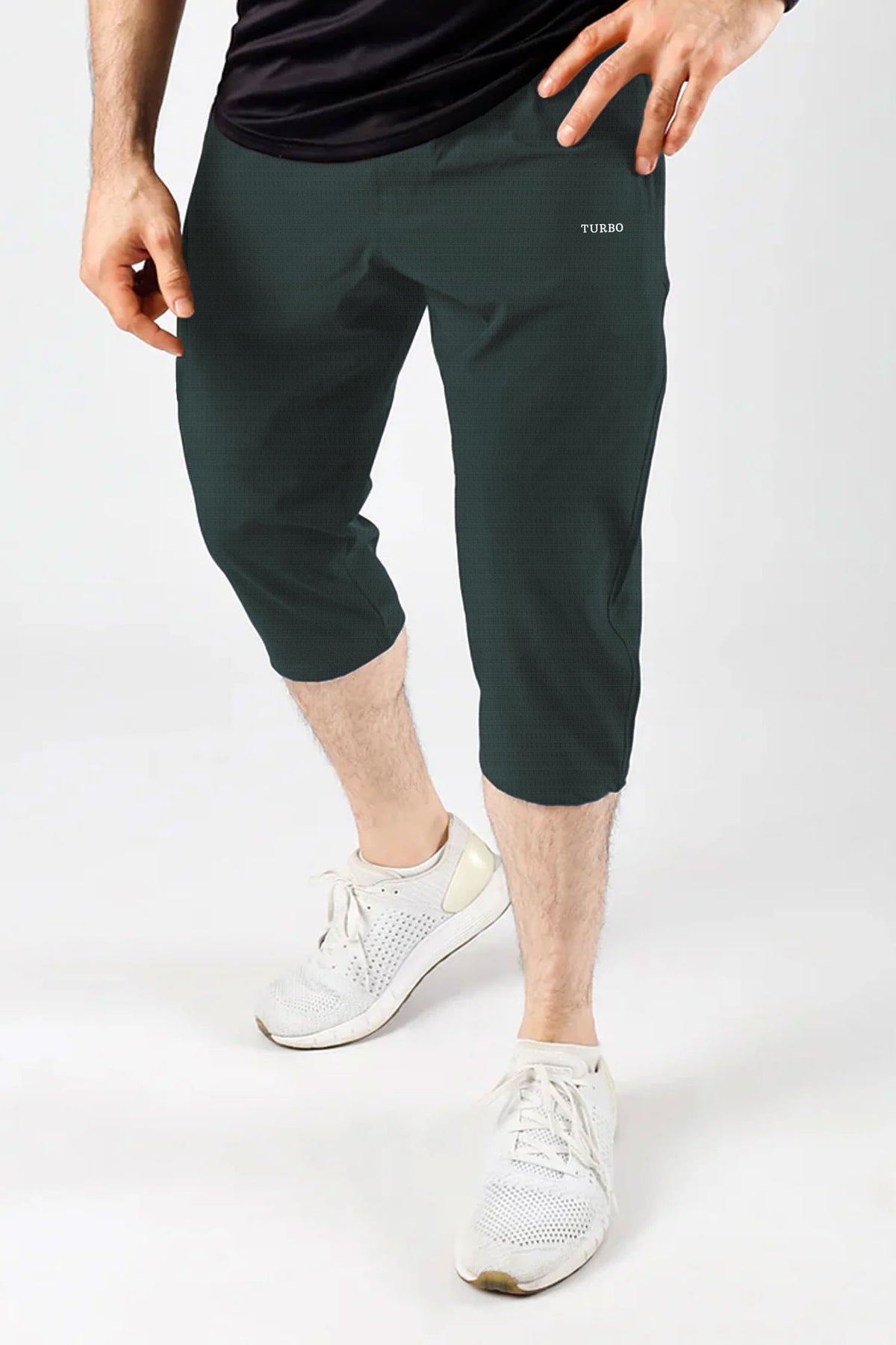Turbo's 'Aura Collection' Dry-Fit Men's Shorts In Dark Green