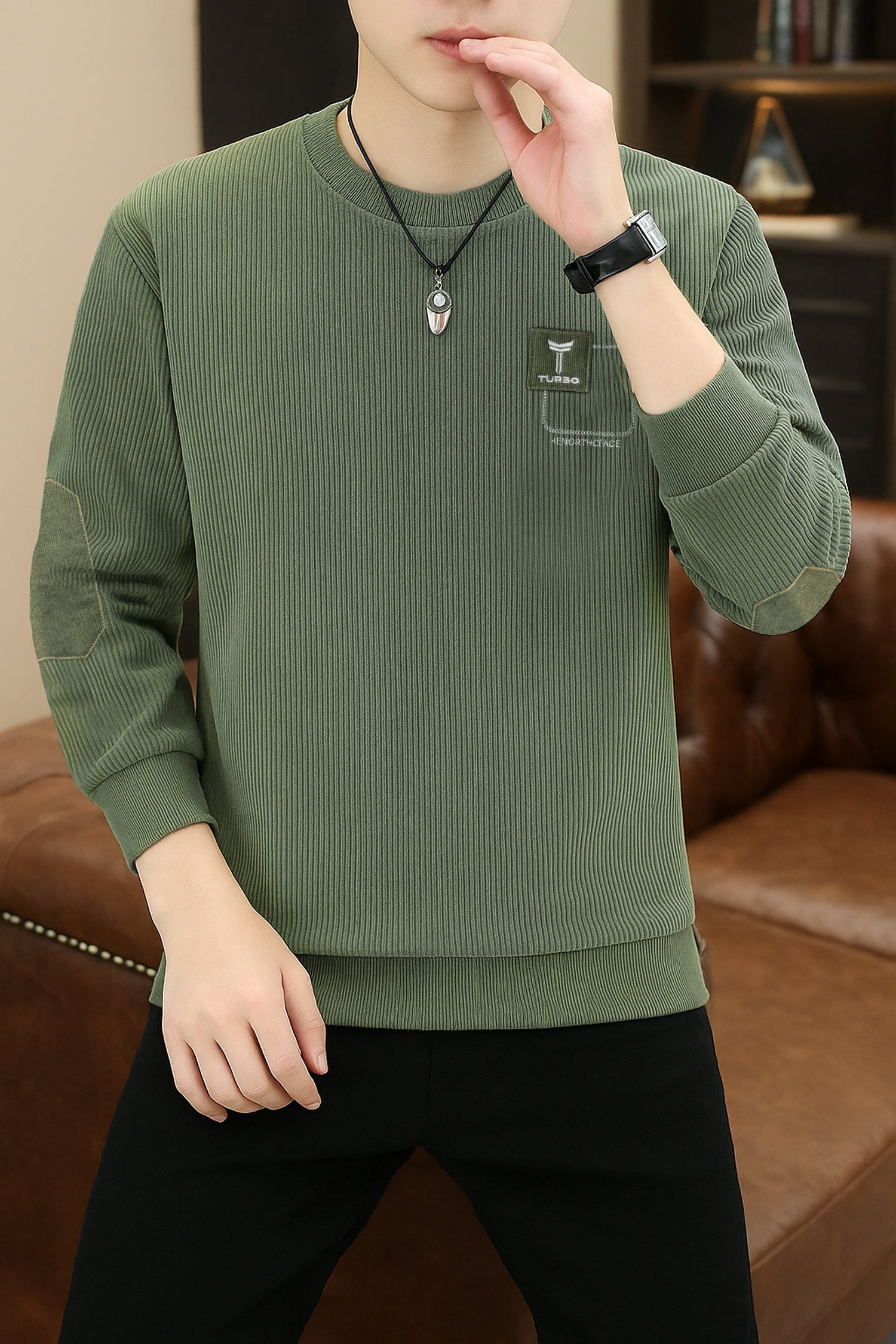 Turbo KnitWear Round Neck Men's Sweatshirt