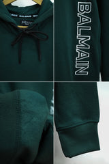 Blman  Embroidered Typography Essential Fleece Hoodie