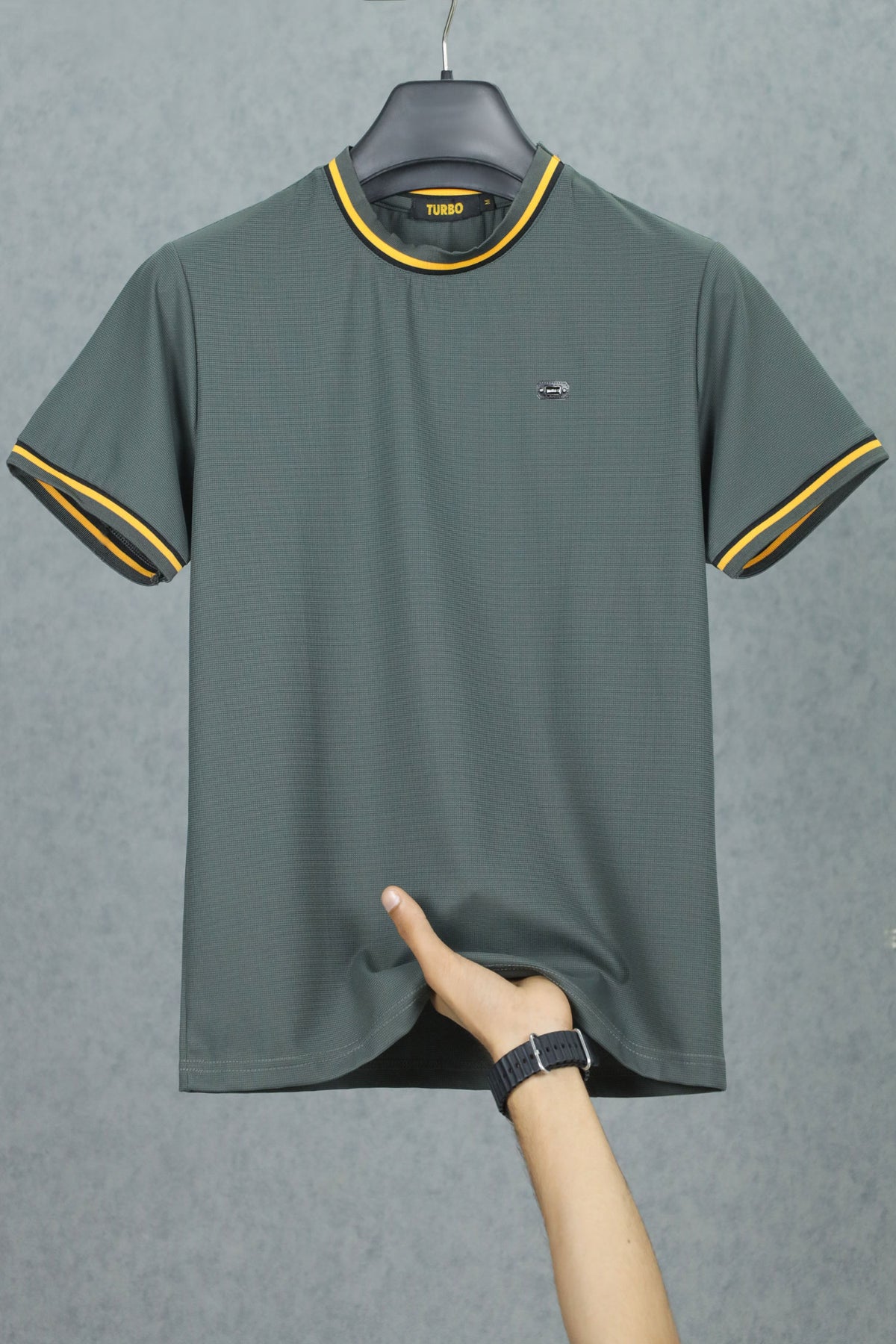 Turbo Premium Designer Edition Crew Neck Tee In Dark Green