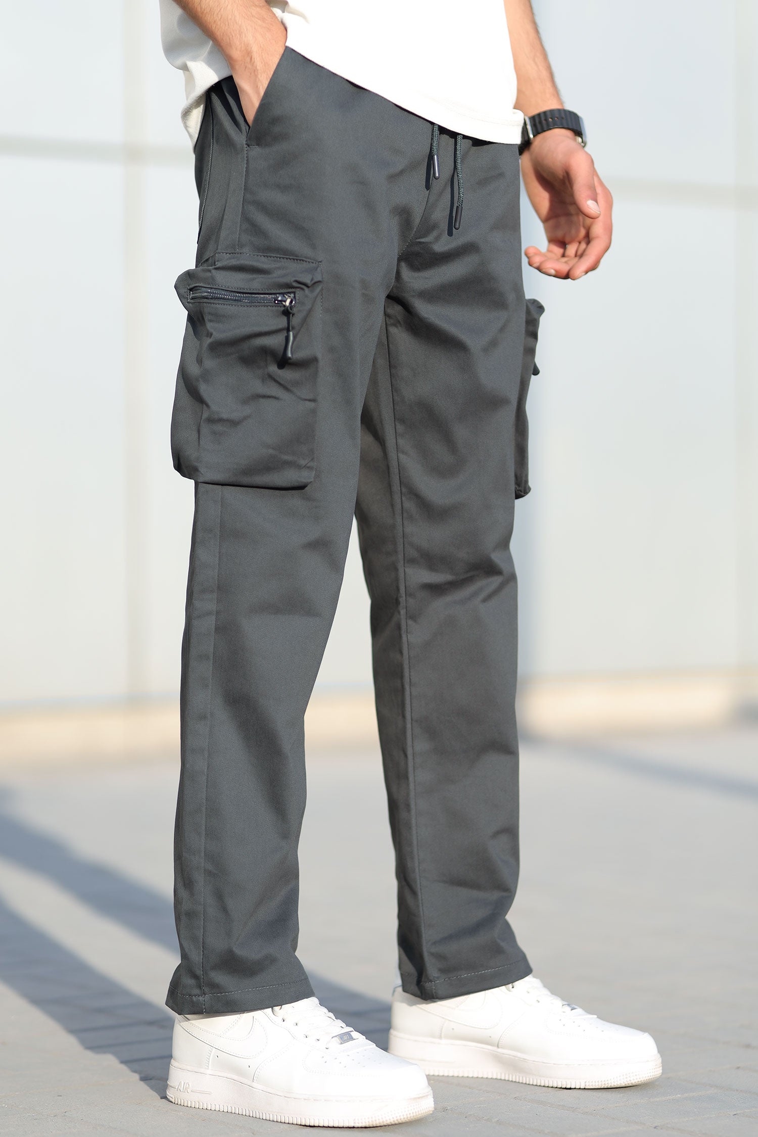 Turbo StreetFit Zip Pockets Imp Cotton Cargo Trouser