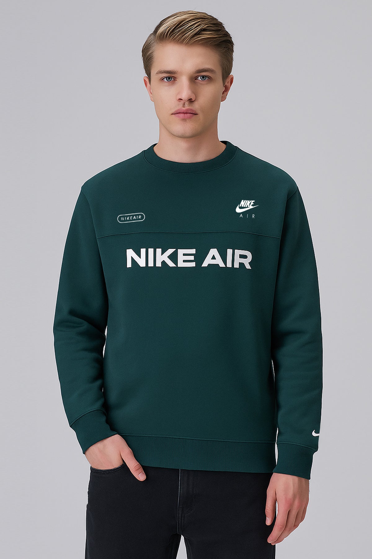 Nke Air Brushed Back Round Neck Imported Men's Sweatshirt