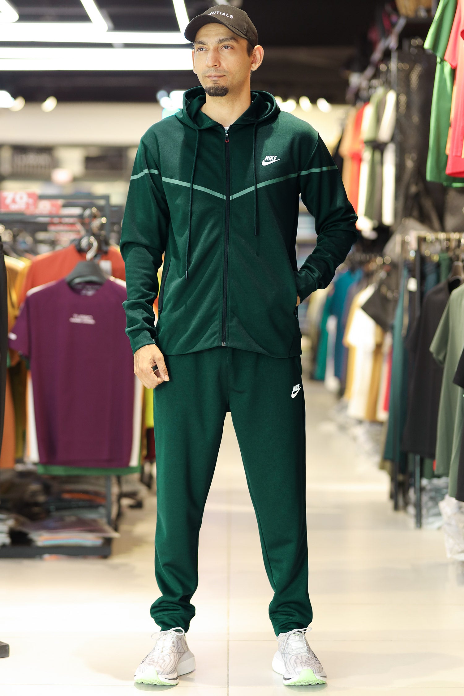 Nke Tech Fleece Mock Neck Hoodie Zipper Tracksuit