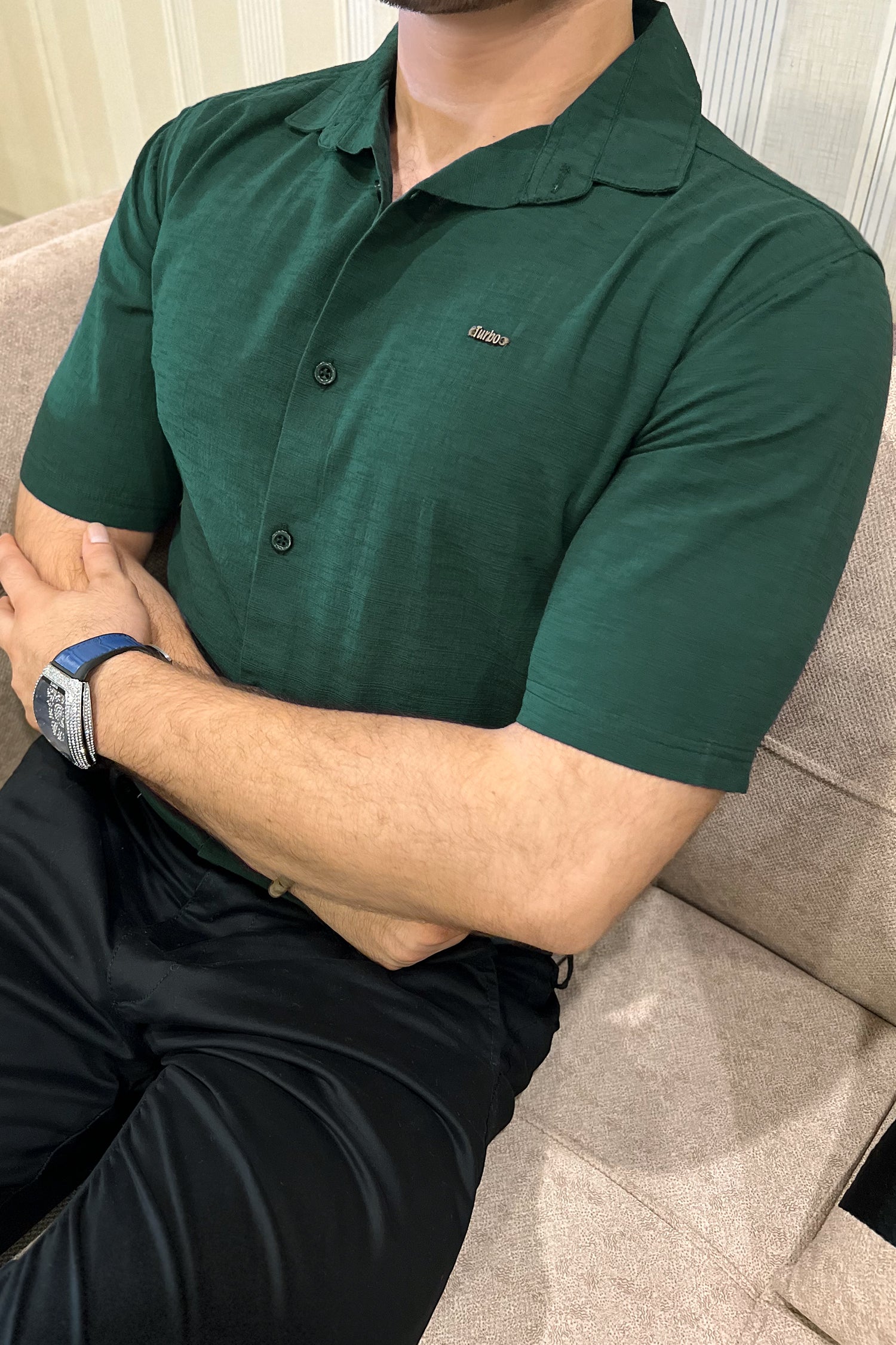 Turbo Textured Relaxed Fit Casual Shirt