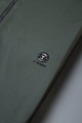 Turbo Plain Collared Zip Style Stitchless Men's Polo Shirt In Dark Green