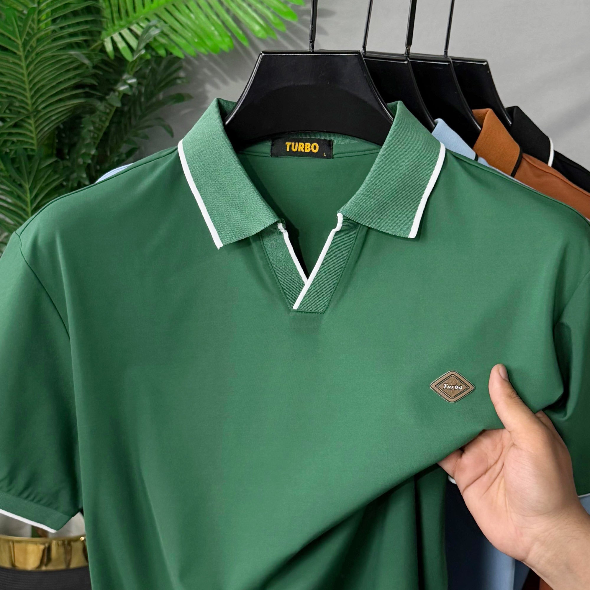 Turbo Classic V-Neck Men's Polo Shirt