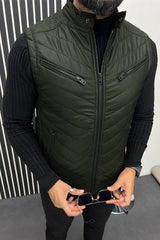 Winter Insulated PU Leather Imported Men's Gilet