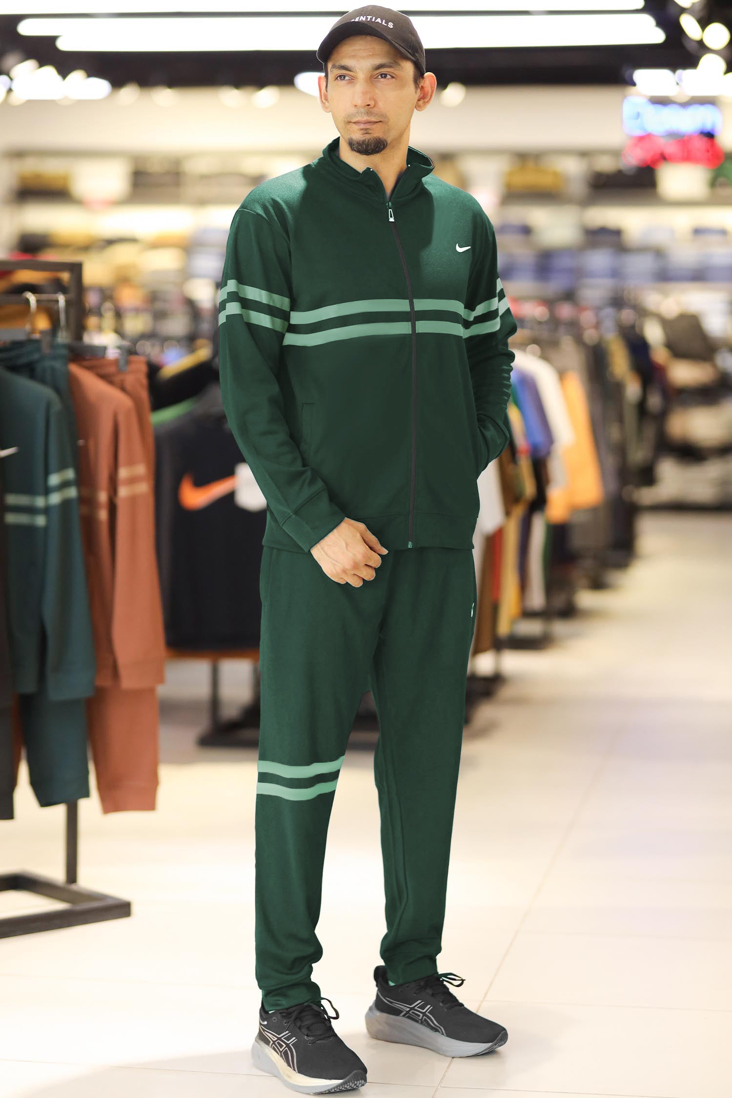 Nke Dual Line Signature Full Zipper Tracksuit