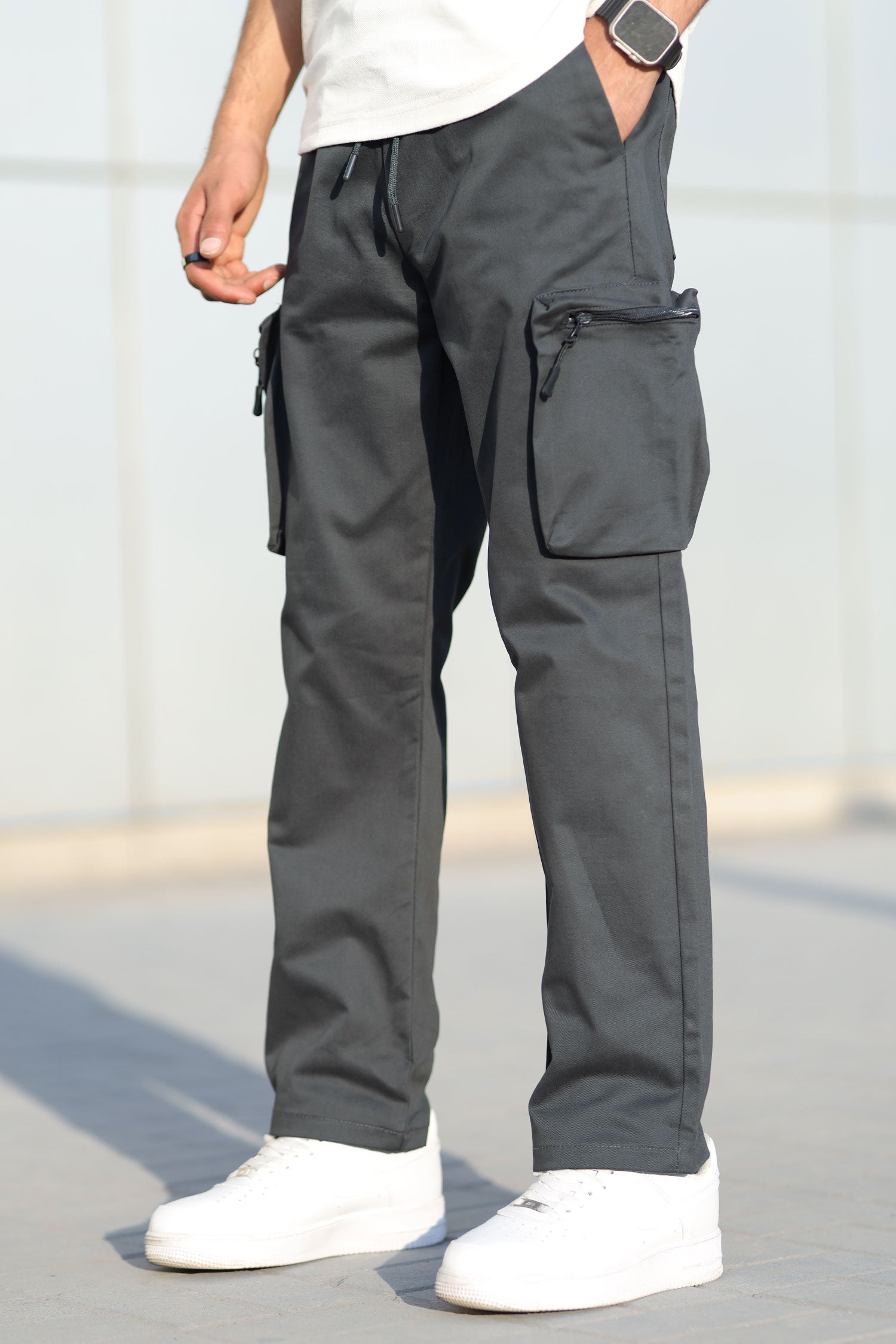 Turbo StreetFit Zip Pockets Imp Cotton Cargo Trouser