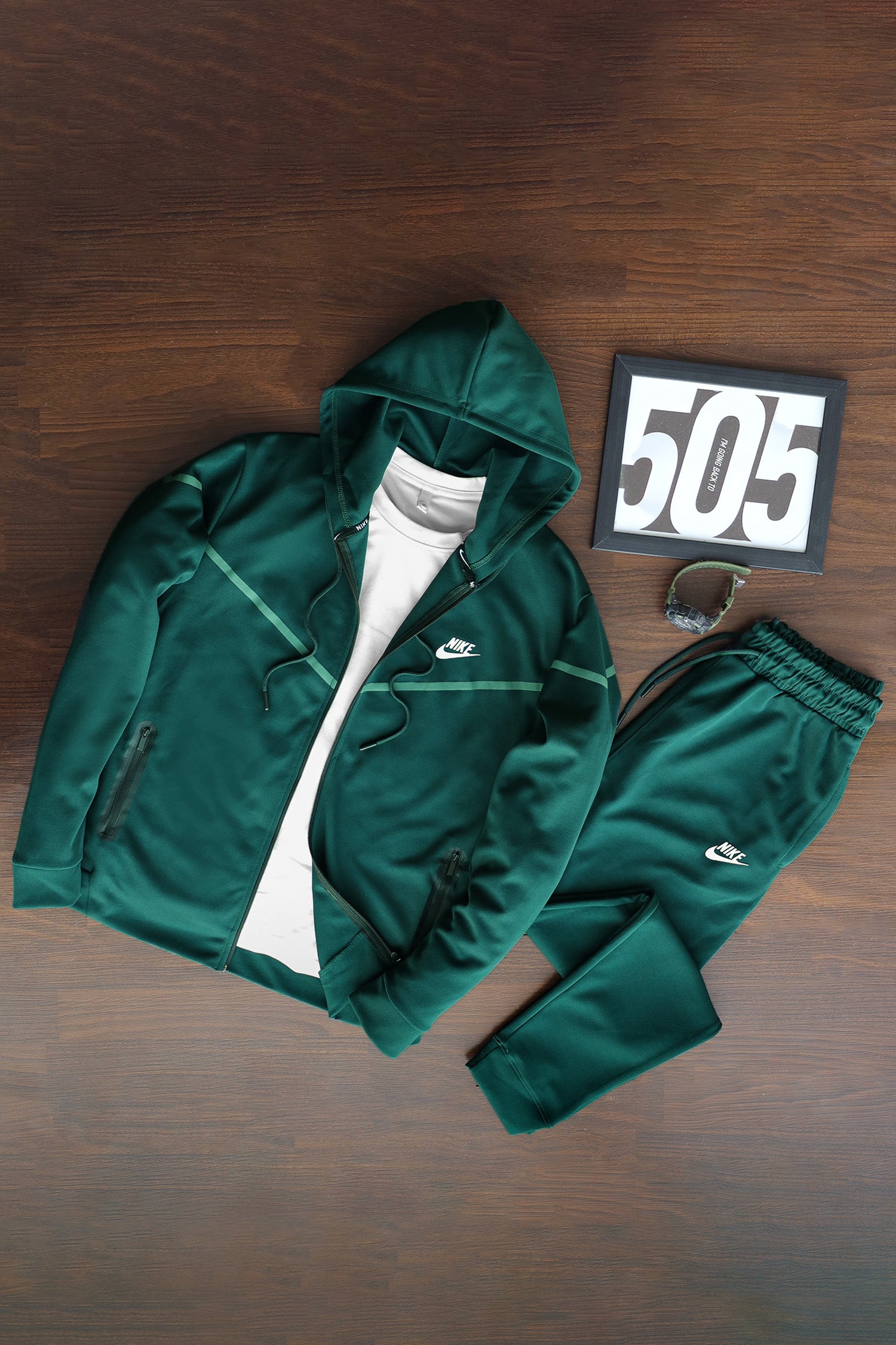 Nke Tech Fleece Mock Neck Hoodie Zipper Tracksuit