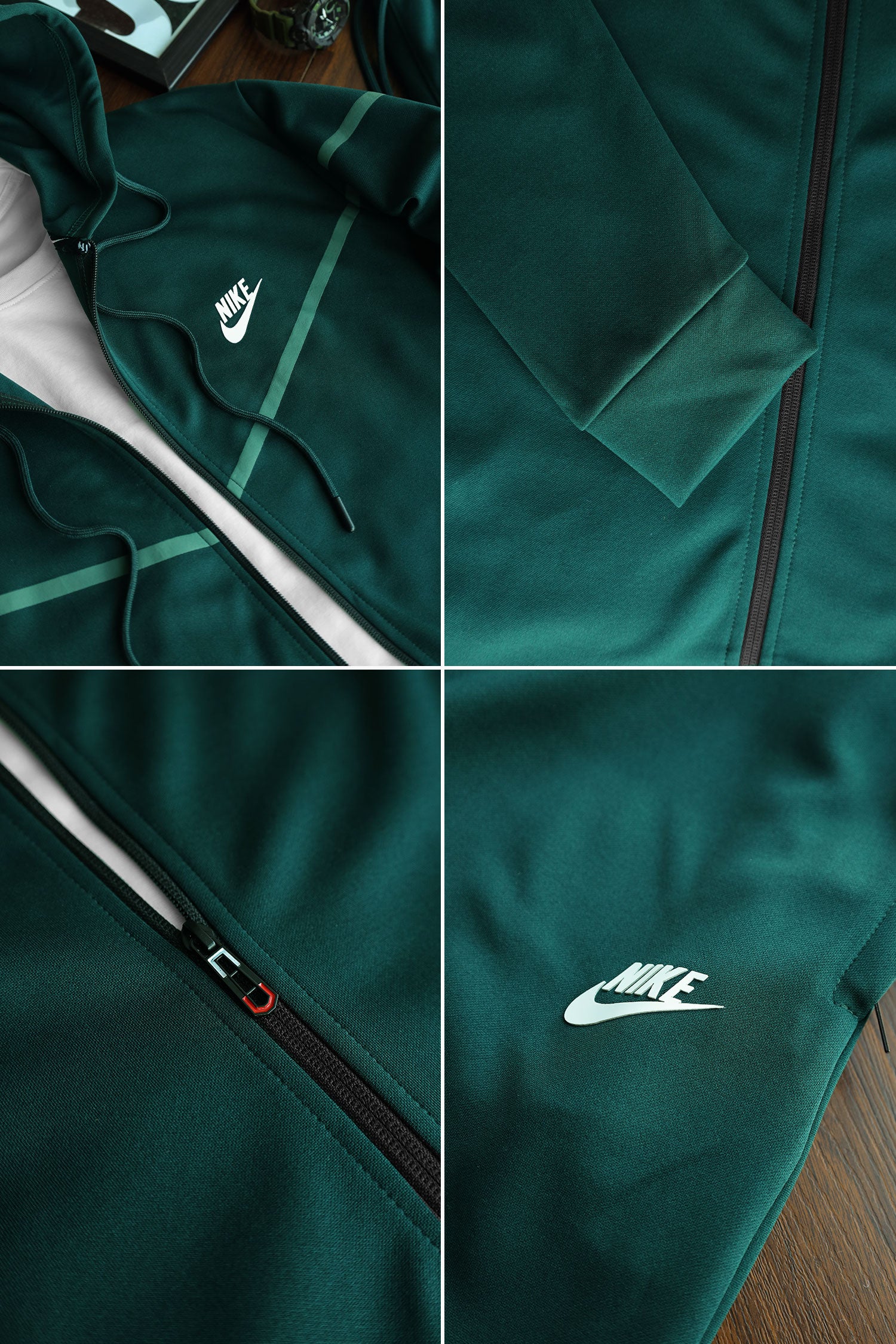 Nke Tech Fleece Mock Neck Hoodie Zipper Tracksuit
