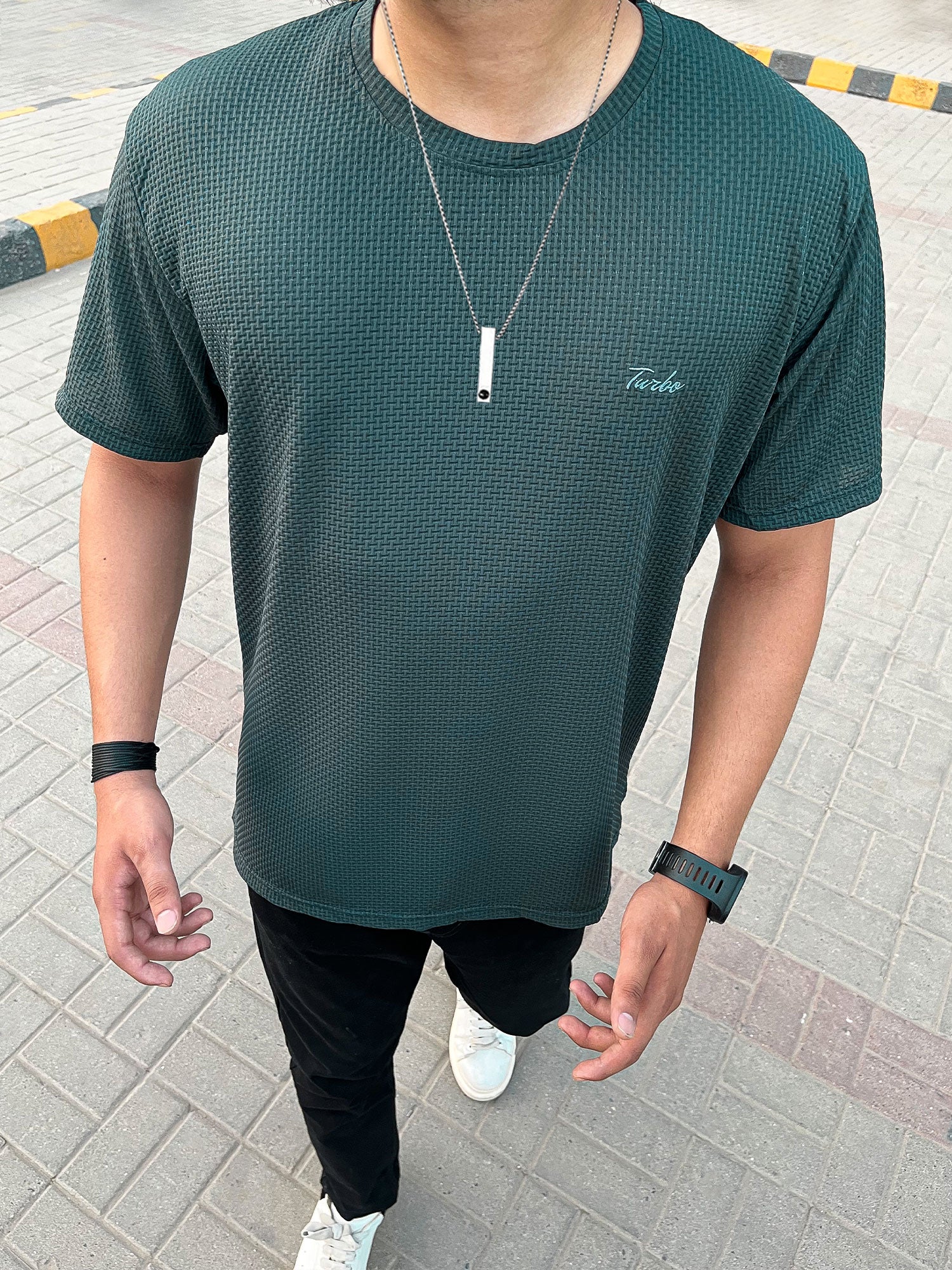 Self Texture Turbo Regular Fit T-Shirt