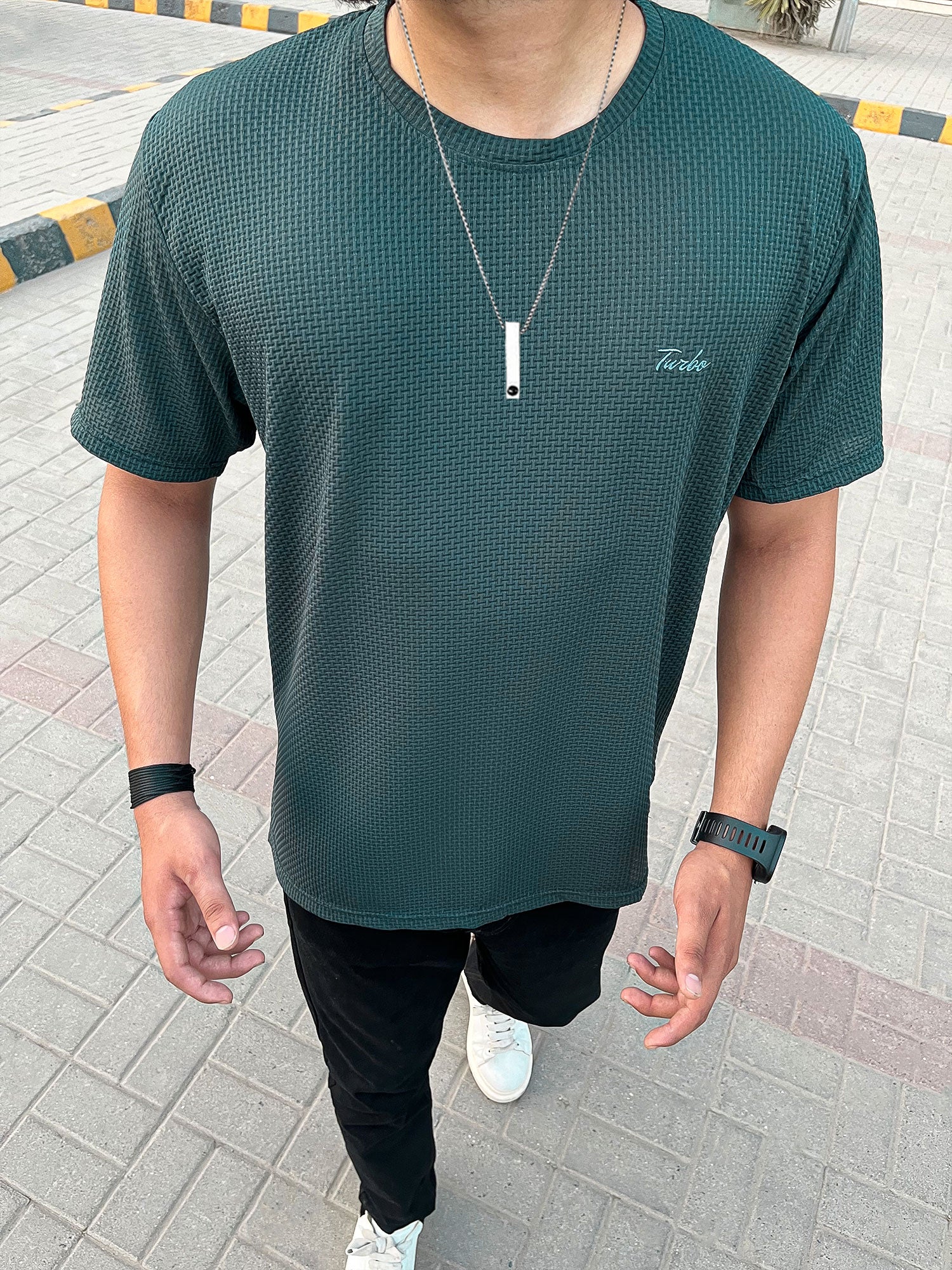 Self Texture Turbo Regular Fit T-Shirt