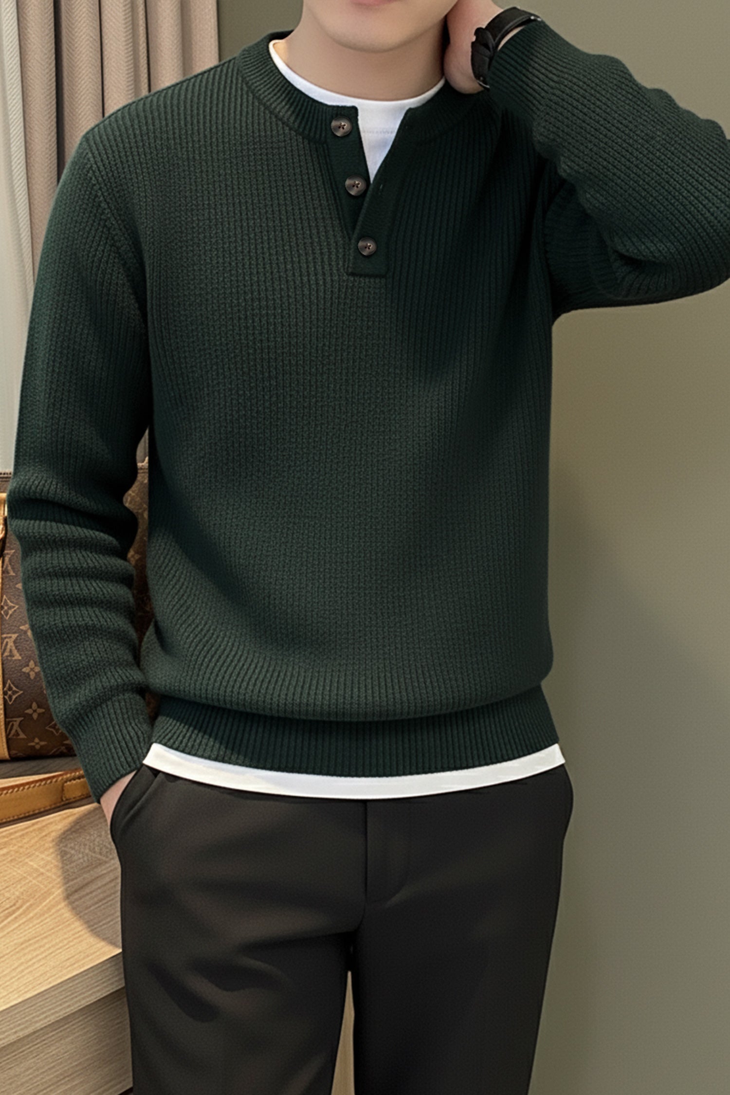 Turbo Thick Knitted Imported Men's Sweater