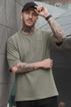 Mens Urban Fashion Round Neck T-shirt In Dorian Grey
