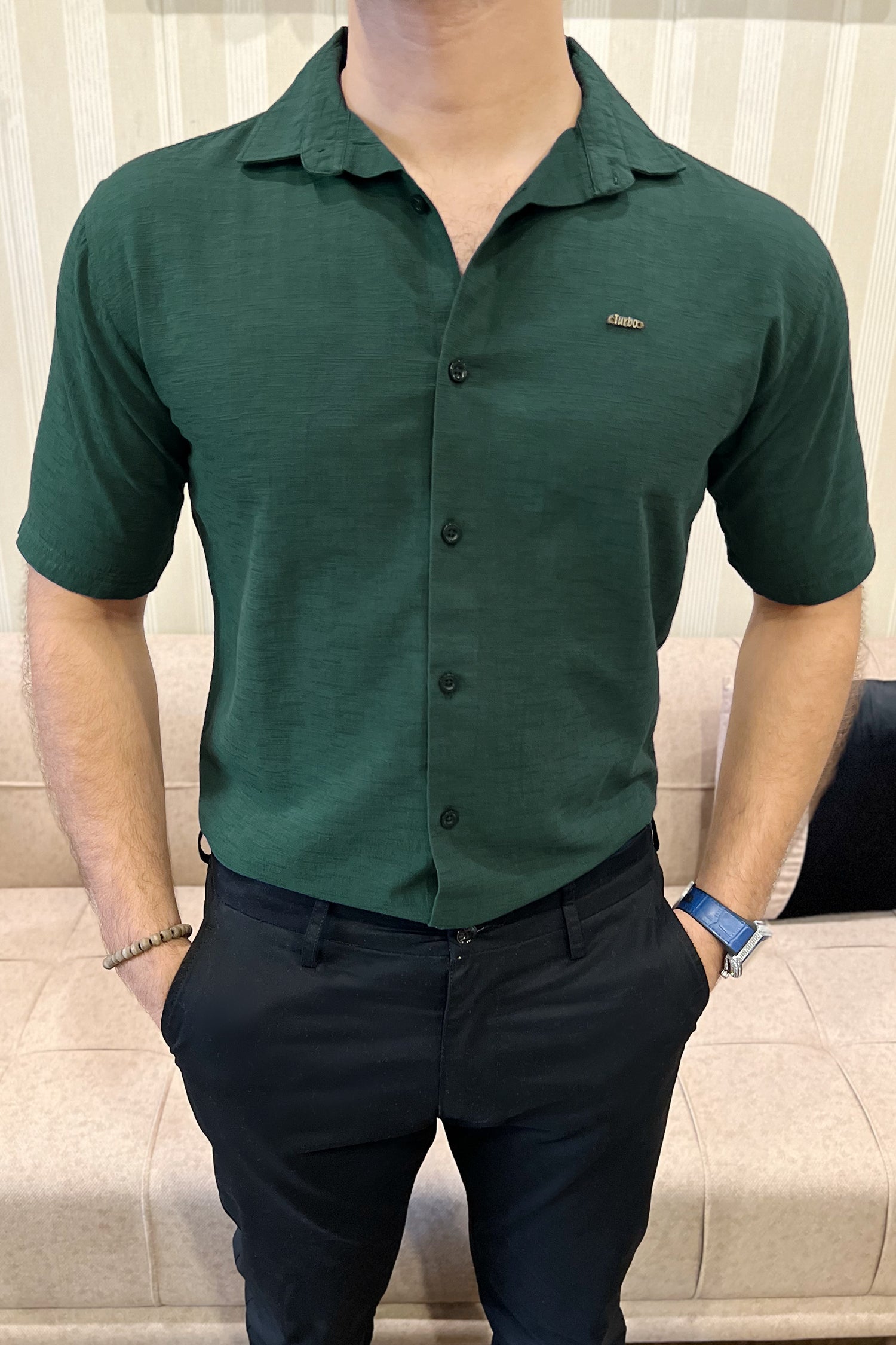 Turbo Textured Relaxed Fit Casual Shirt