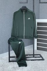 Adds Contrast Pattern Sportswear Men Zipper Tracksuit