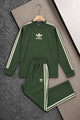 Adds Classic-Retro Lining Men's Co-Ord Set In Dark Green
