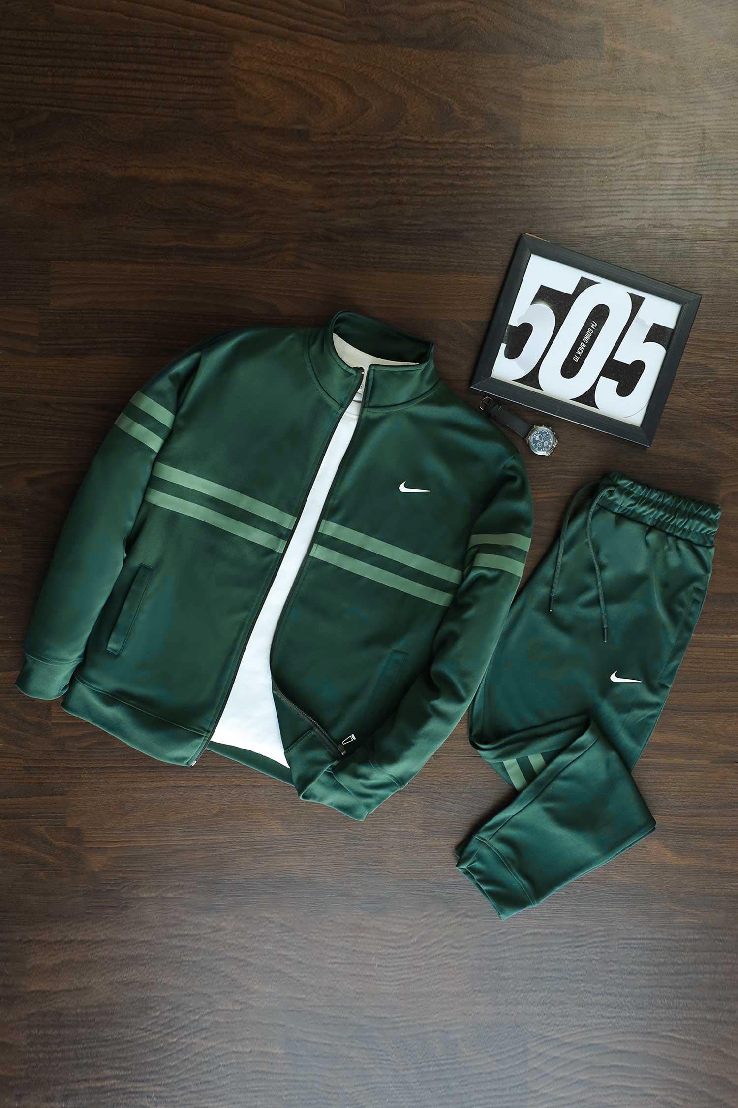 Nke Dual Line Signature Full Zipper Tracksuit
