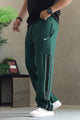 Nke Micro-Stretch Slant Stripe Loose Bottom Trouser In Dark Green