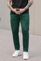 Turbo Sporty Style  Cross Plate Trouser In Dark Green
