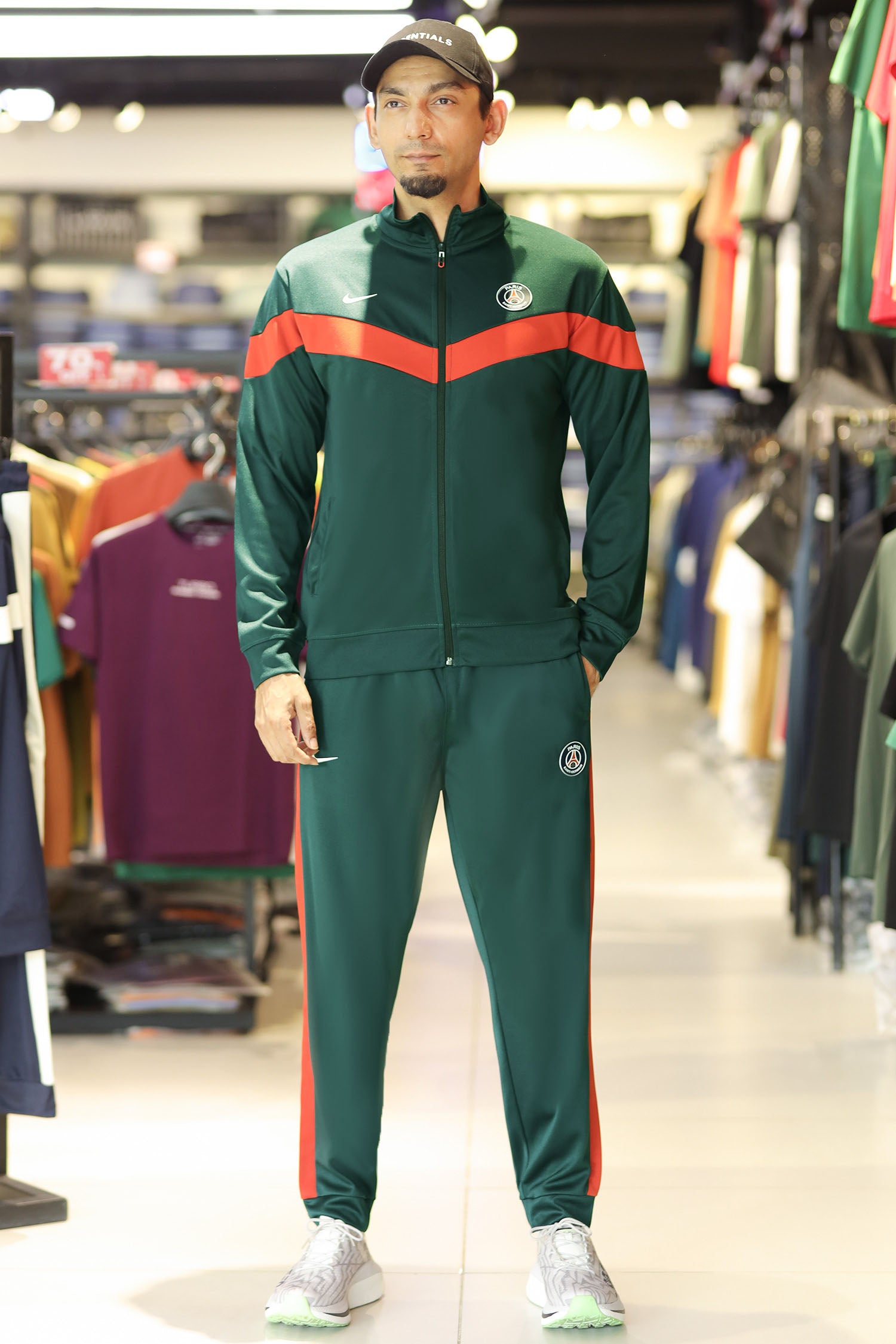 Nke Diagonal V Panel Signature Full Zipper Tracksuit