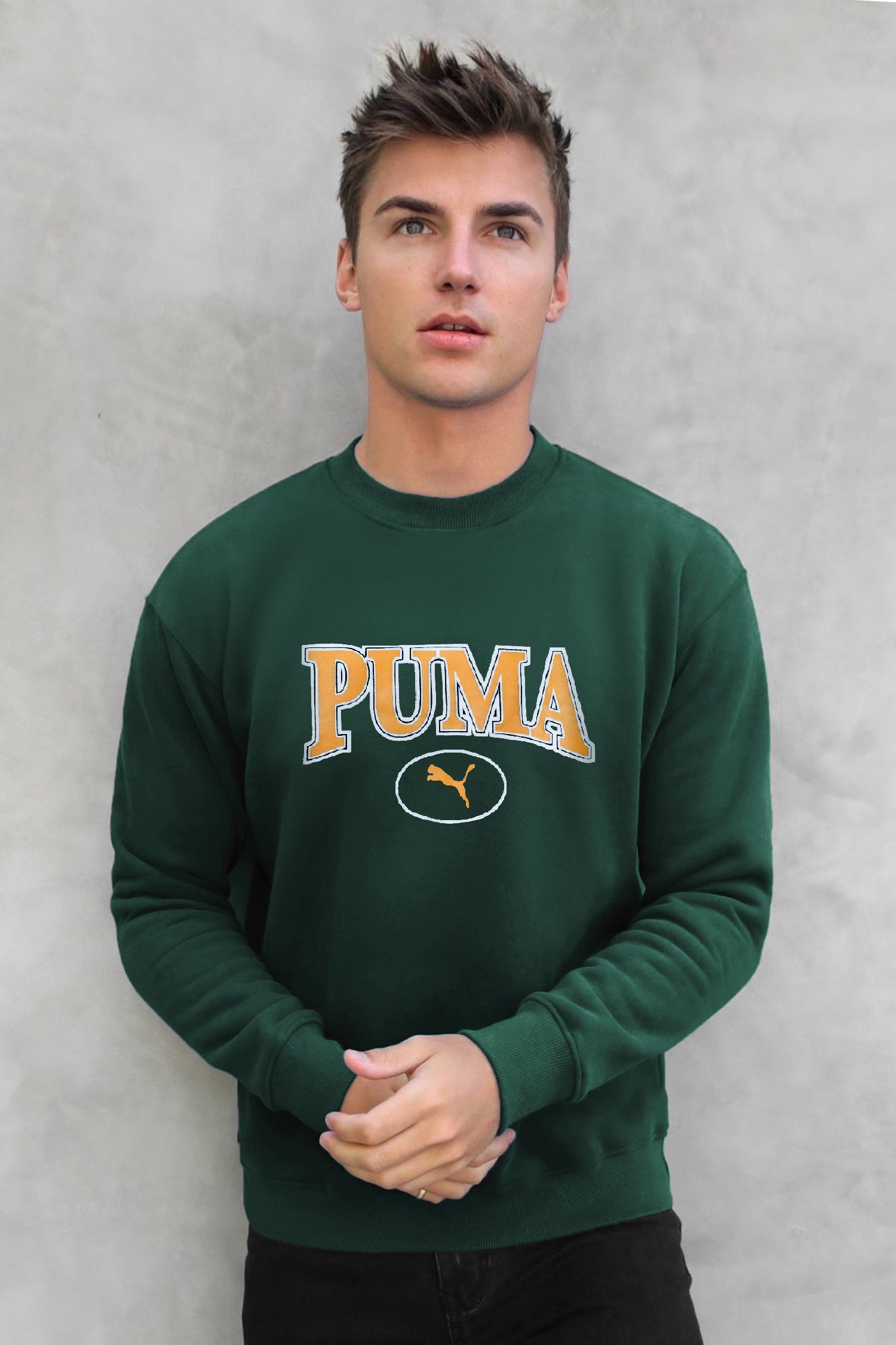 Pma Squad Graphic Crew Neck Full Sleeves Men's Sweatshirt