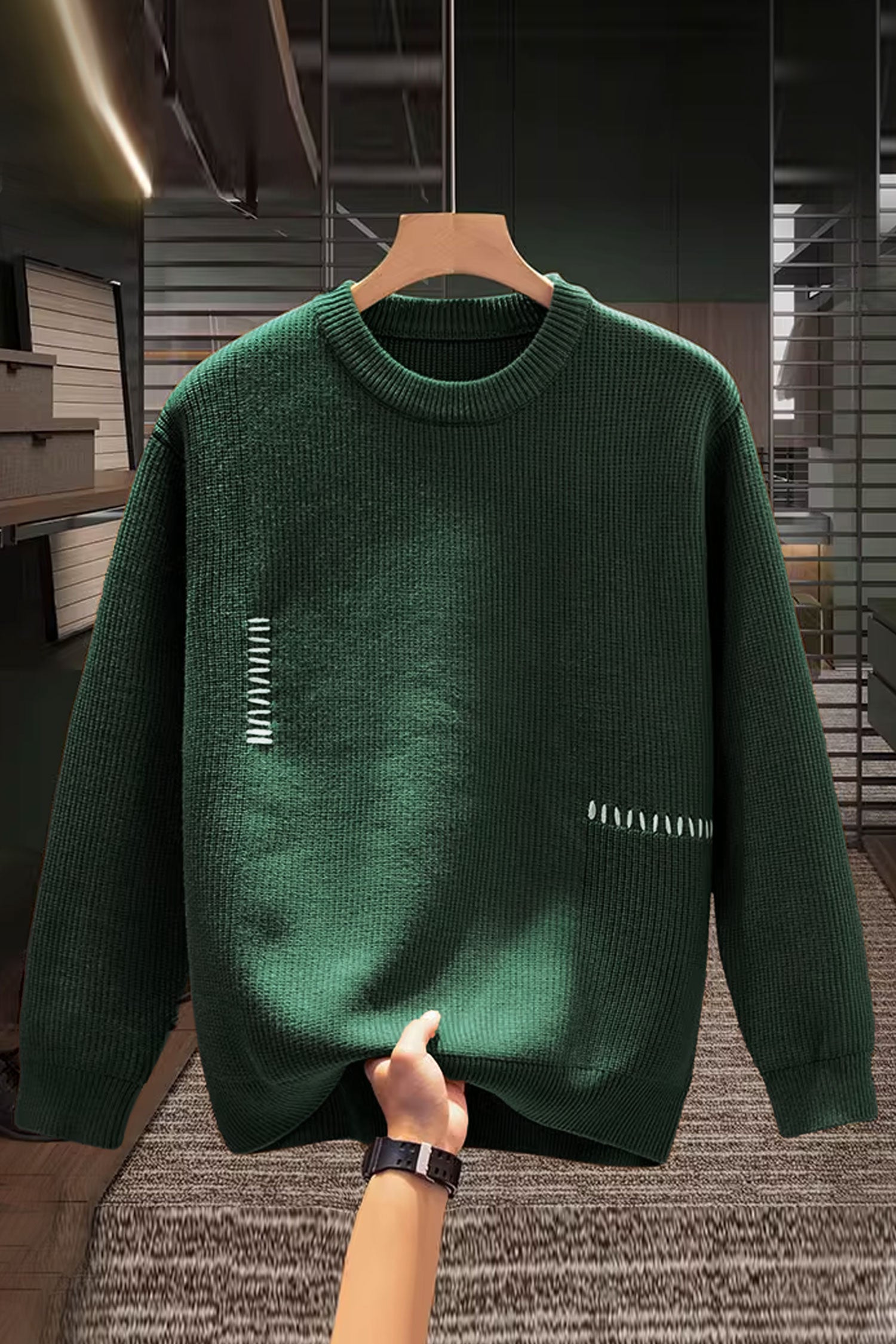 Turbo Geomatric Pattern Imported Men's Sweater