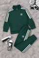 Adds Classic-Retro Mock Neck Zipper Kid's Co-Ord Set