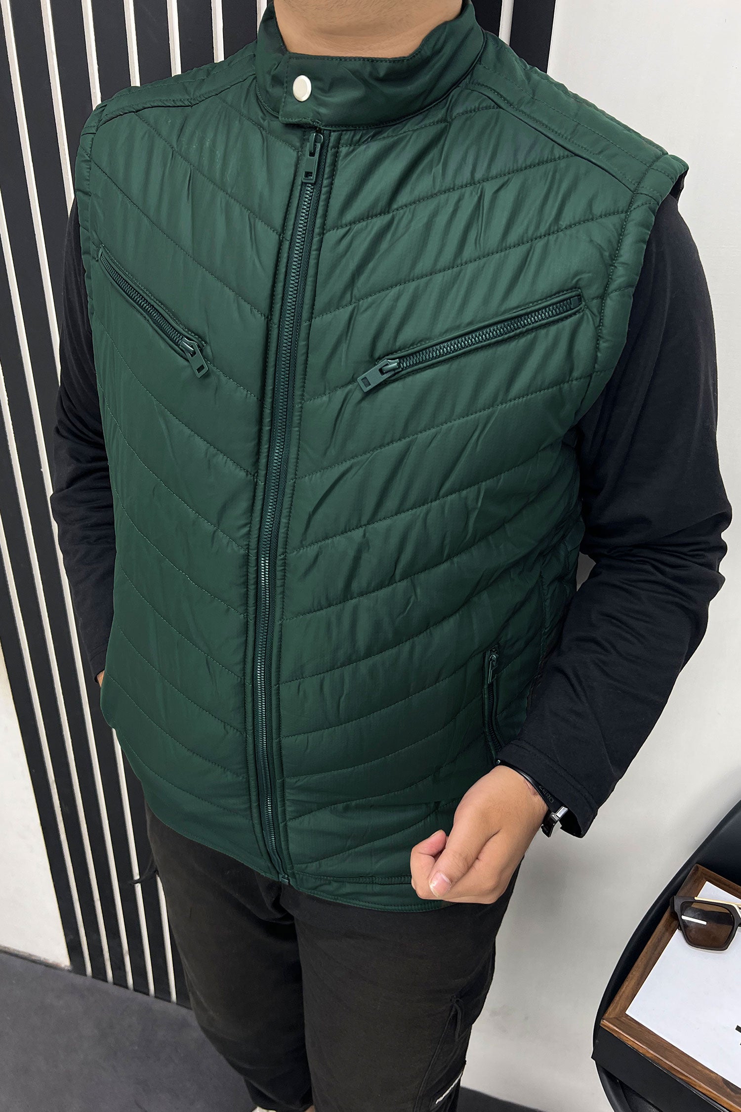 Warmup Quilted Padded Imported Big Size Men's Gilet