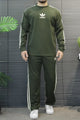 Adds Classic-Retro Lining Men's Co-Ord Set In Dark Green