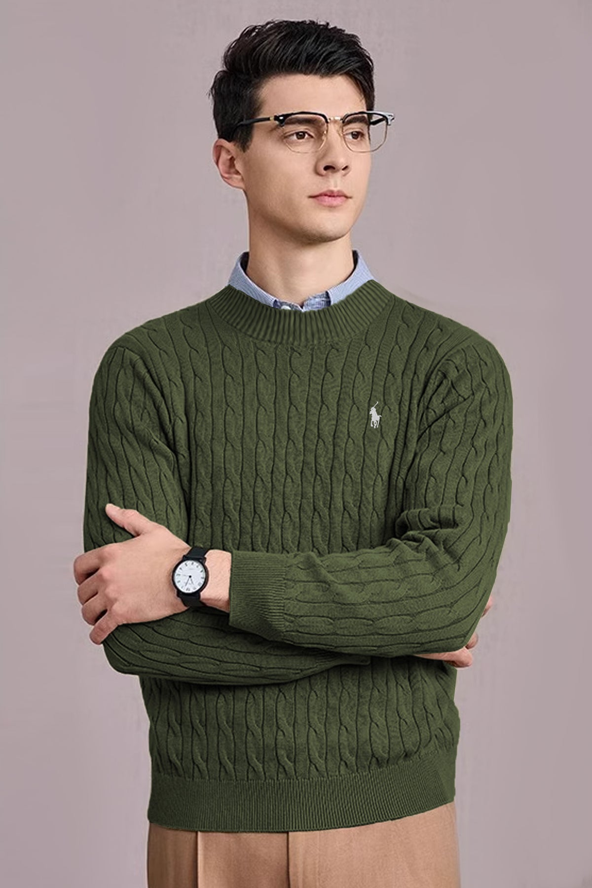 Turbo Knitted Cashmere Imported Men's Sweater