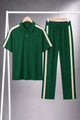Turbo Contrast Side Panel Men's Co-Ord Set In Dark Green