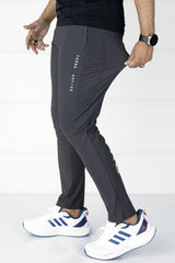 Turbo Active Stretch Gym Men's Dryfit Sportswear Trouser In Dark Grey
