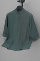 Turbo Concealed Button Placket Casual OverShirt In Dark Grey