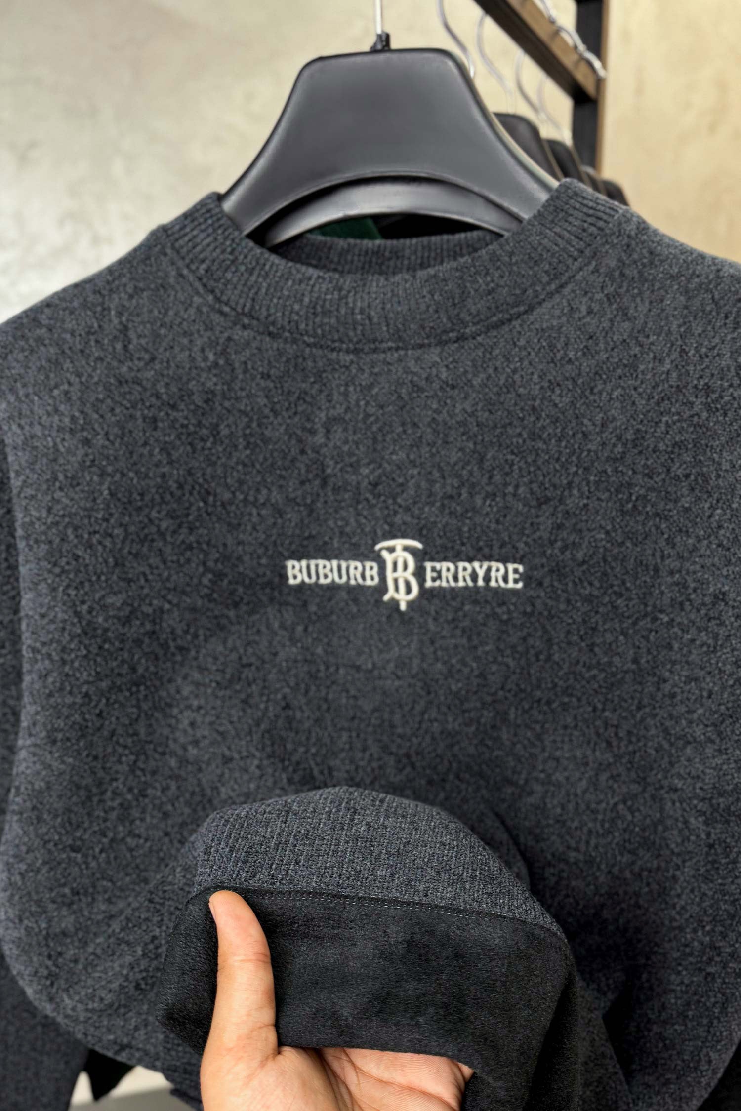 Wool Knitwear Round Neck Imported Men's Sweatshirt