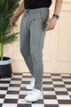 Turbo Straight Leg Lace-Up SlimFit Trouser In Dark Grey