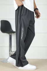 Nke Side Striped Panel Imported Sportswear Micron Trouser In Dark Grey