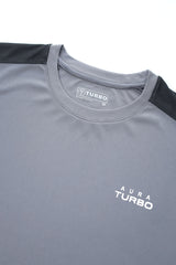 Turbo Aura Panel Stripe Quick-Dry Tracksuit In Dark Grey